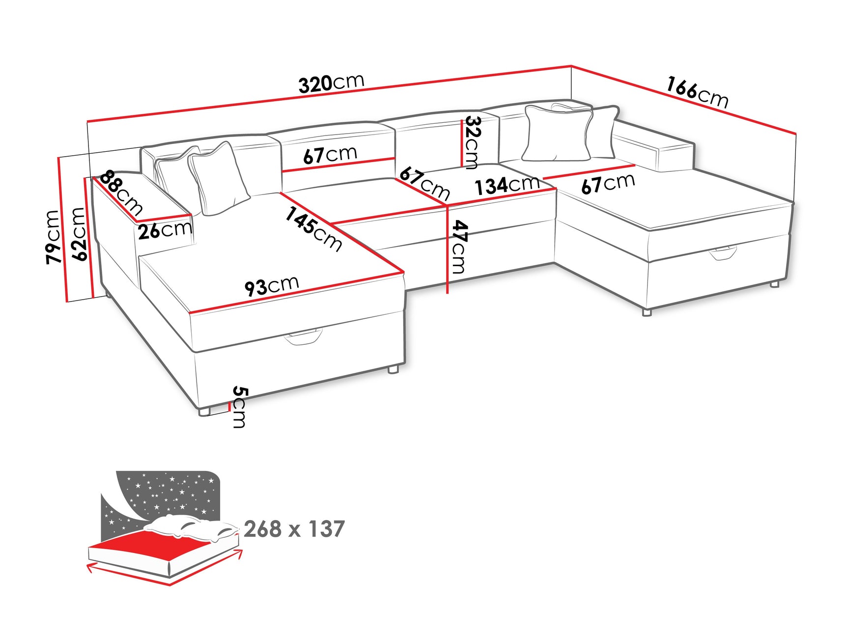 Hjørnesofa Clovis 115