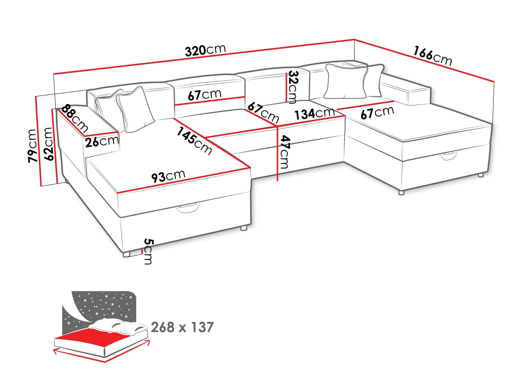 Hjørnesofa Clovis 115