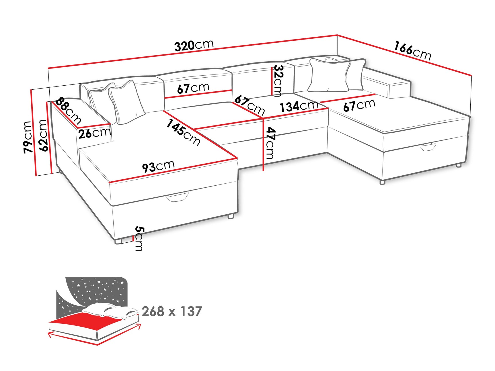 Hjørnesofa Clovis 115