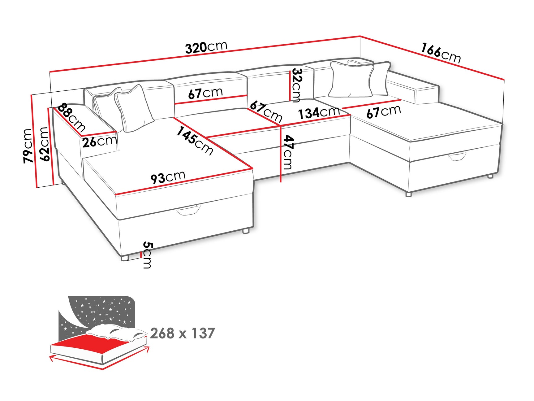 Hjørnesofa Clovis 115