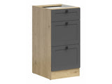 Modulskab med skuffer Classic Grey Oak 107