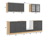 Modulopbygget køkkensæt Classic Grey Oak 118