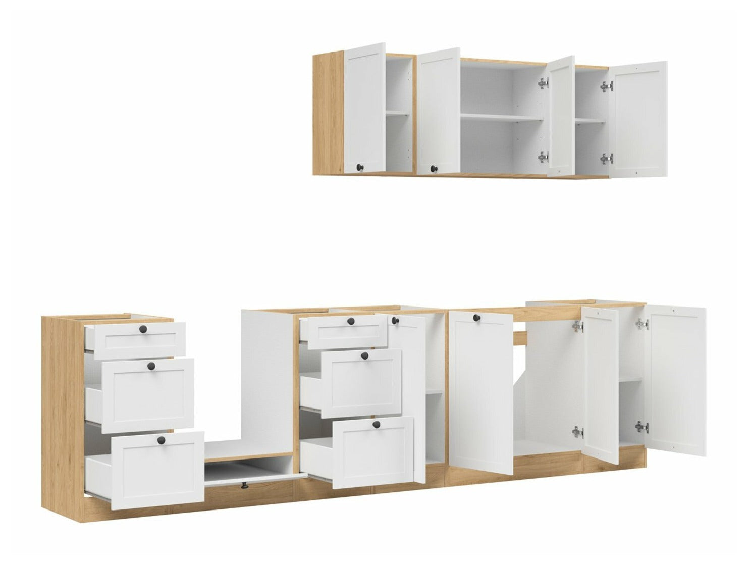 Modulopbygget køkkensæt Classic White Oak 123