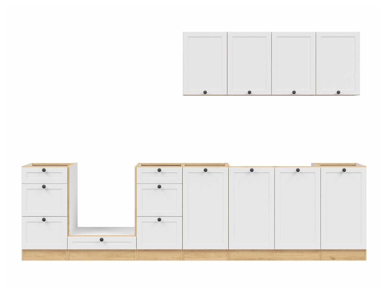 Modulopbygget køkkensæt Classic White Oak 123