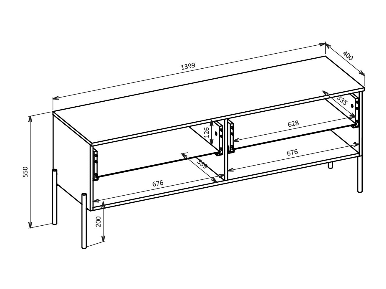TV-bord Levtenu 108