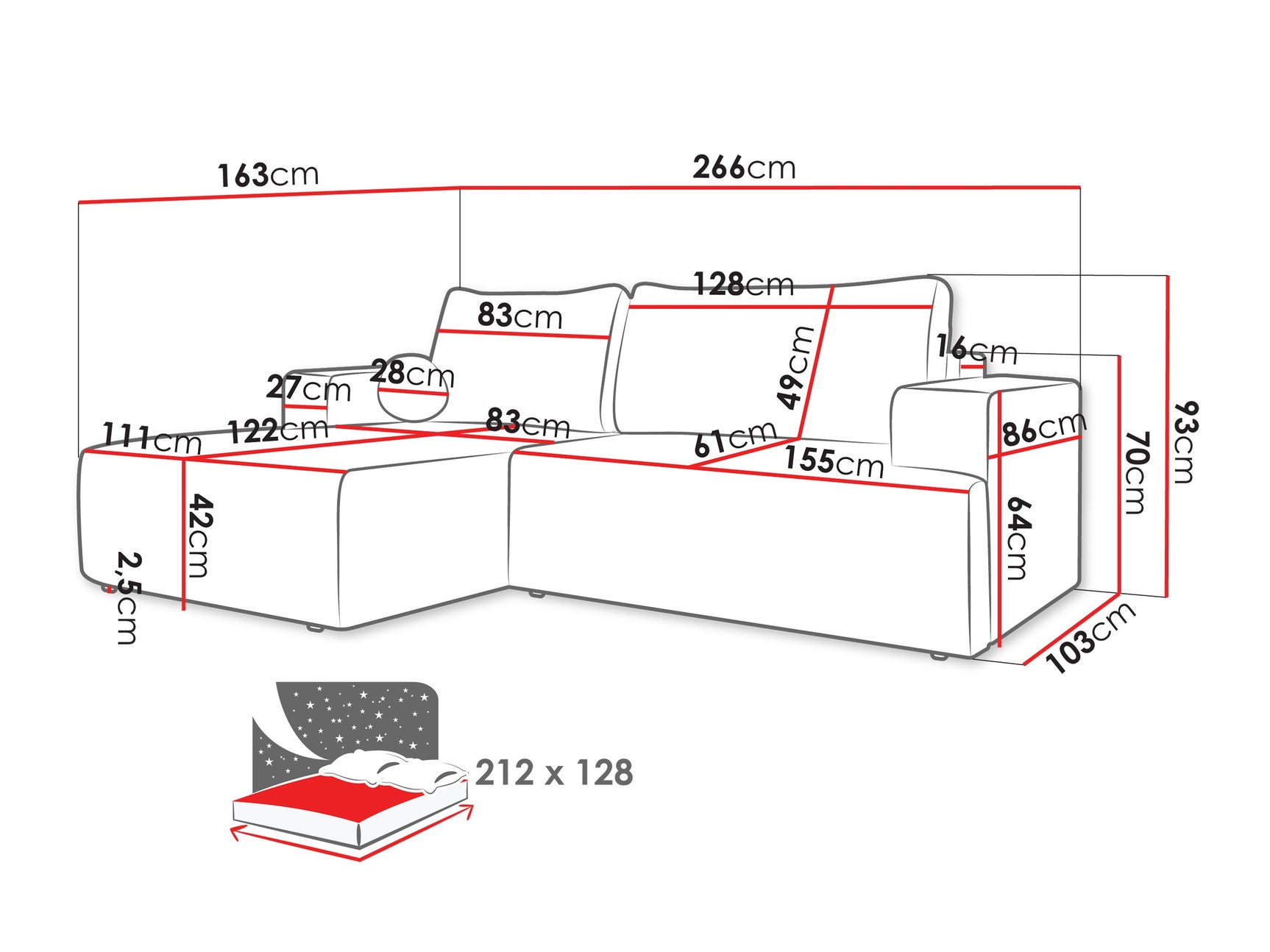 Hjørnesofa Comfivo 456