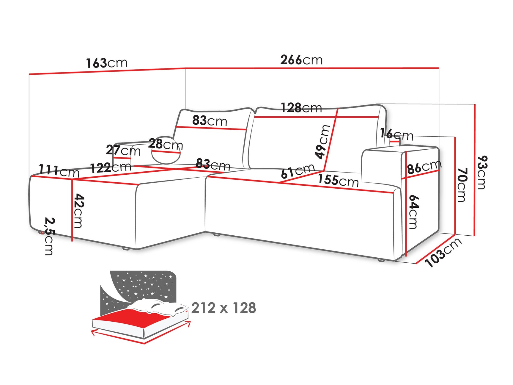 Hjørnesofa Comfivo 456