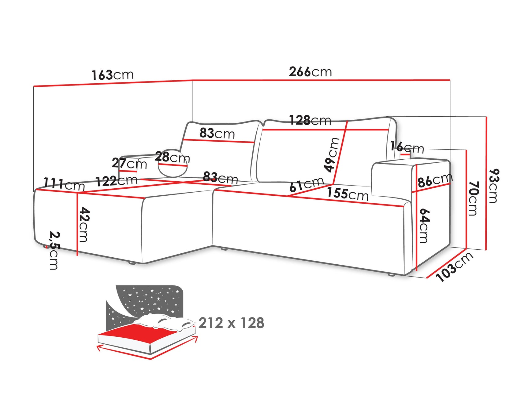 Hjørnesofa Comfivo 456