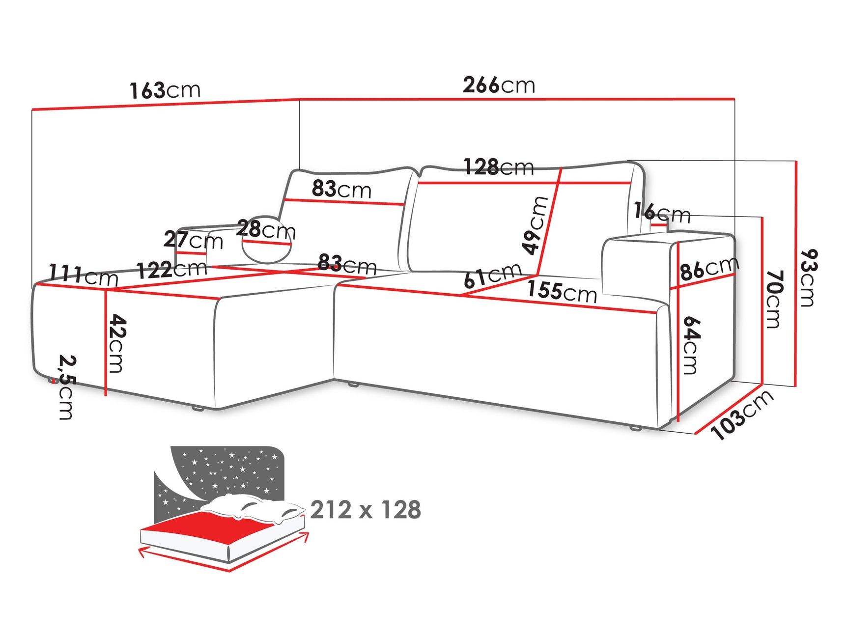 Hjørnesofa Comfivo 456