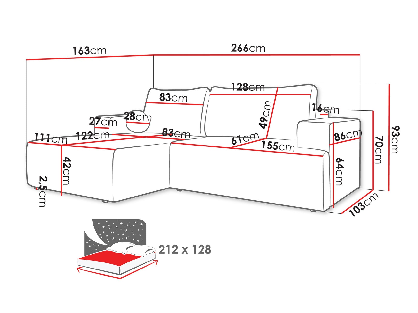 Hjørnesofa Comfivo 456
