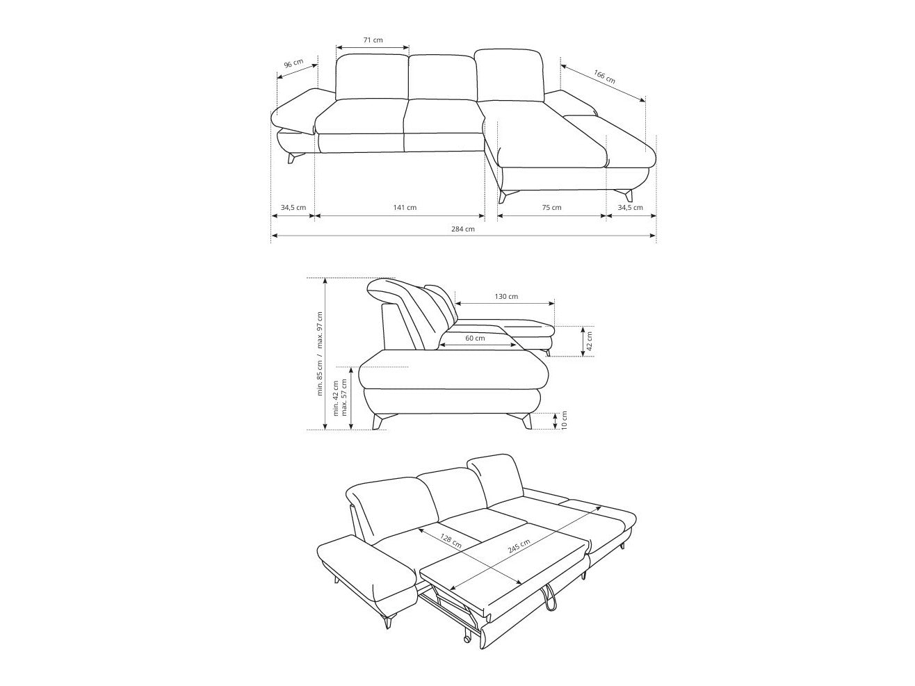 Hjørnesofa Kingston 190