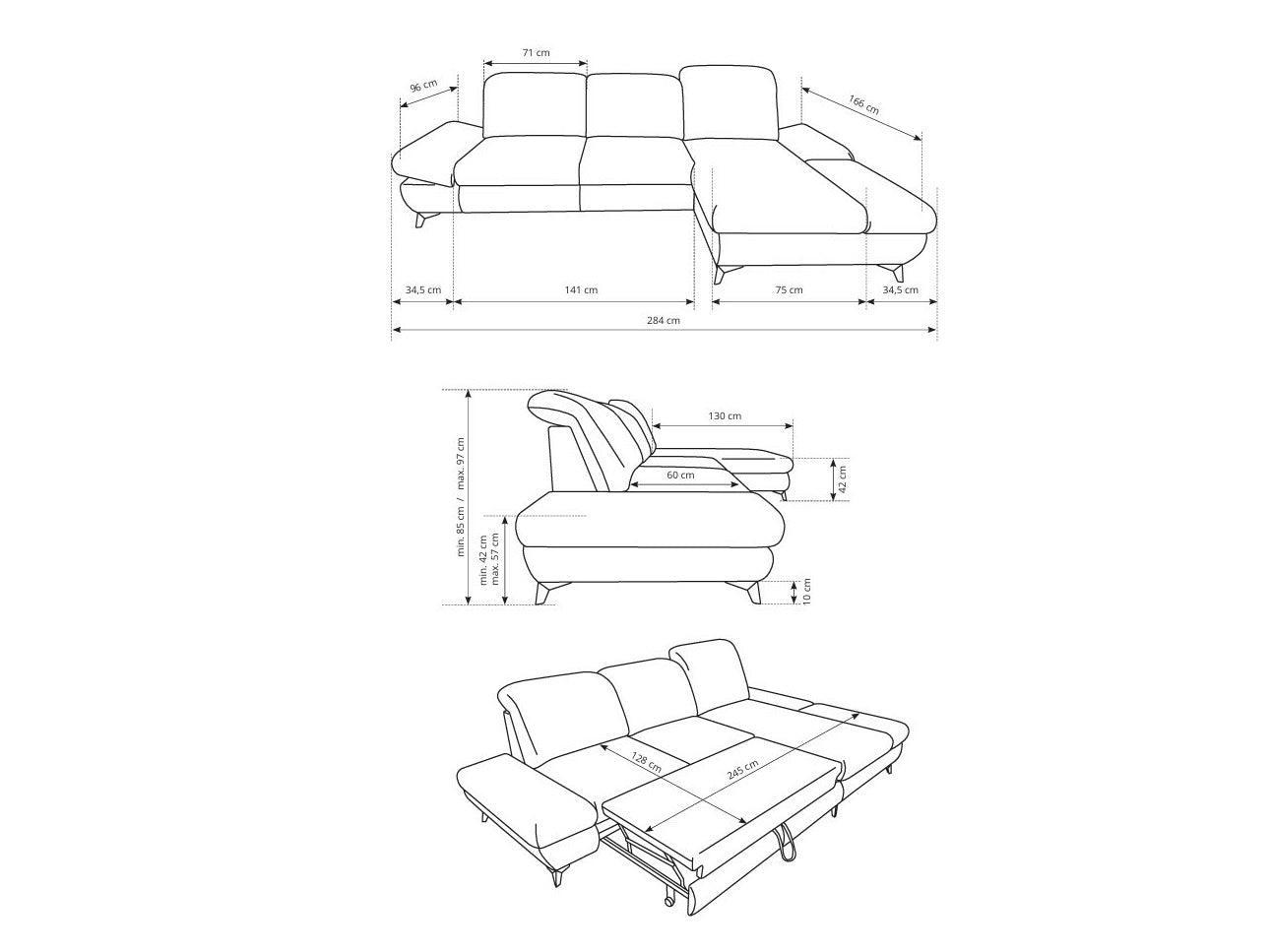 Hjørnesofa Kingston 190