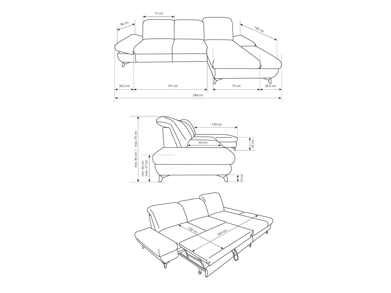Hjørnesofa Kingston 190