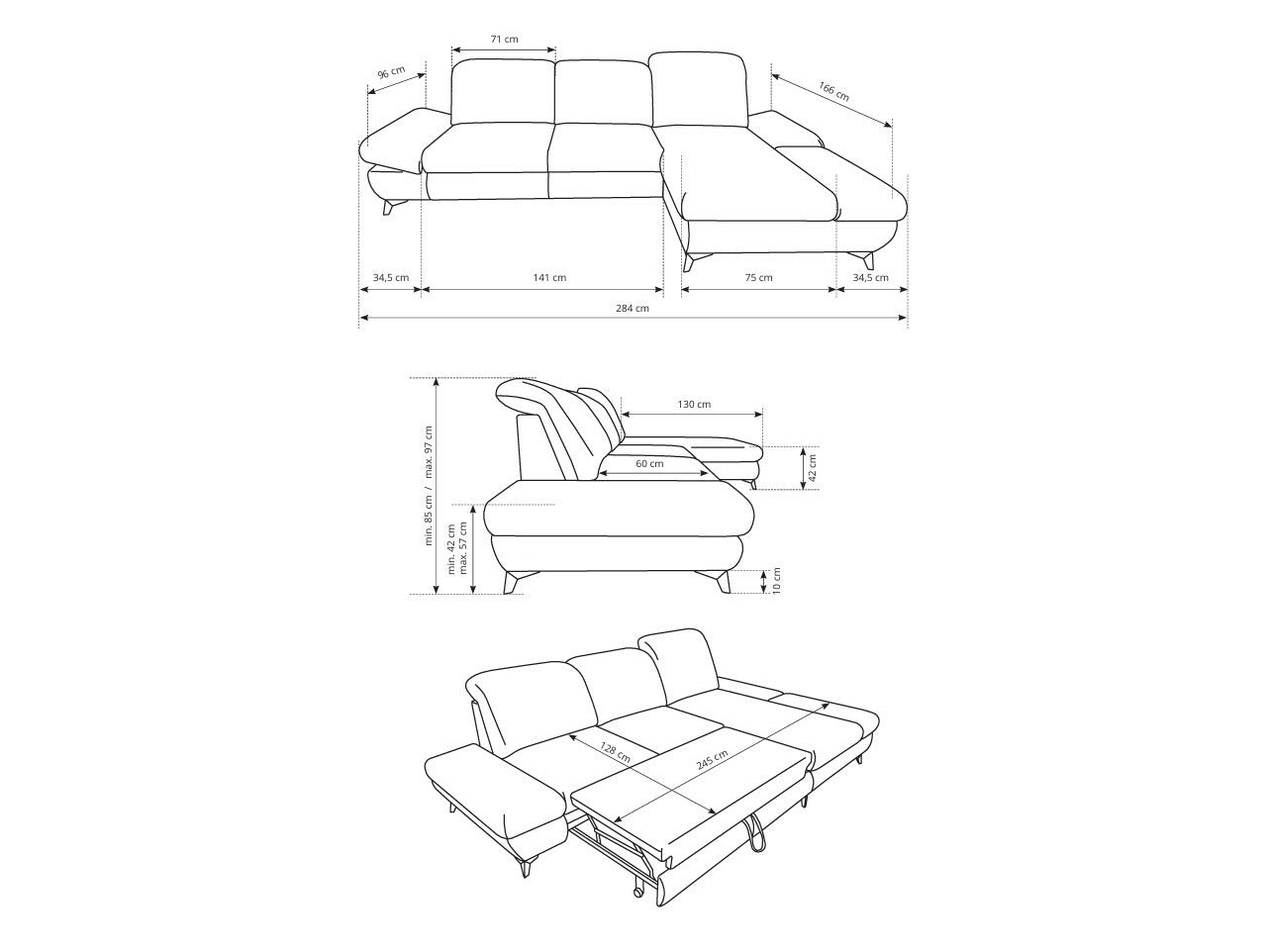 Hjørnesofa Kingston 190