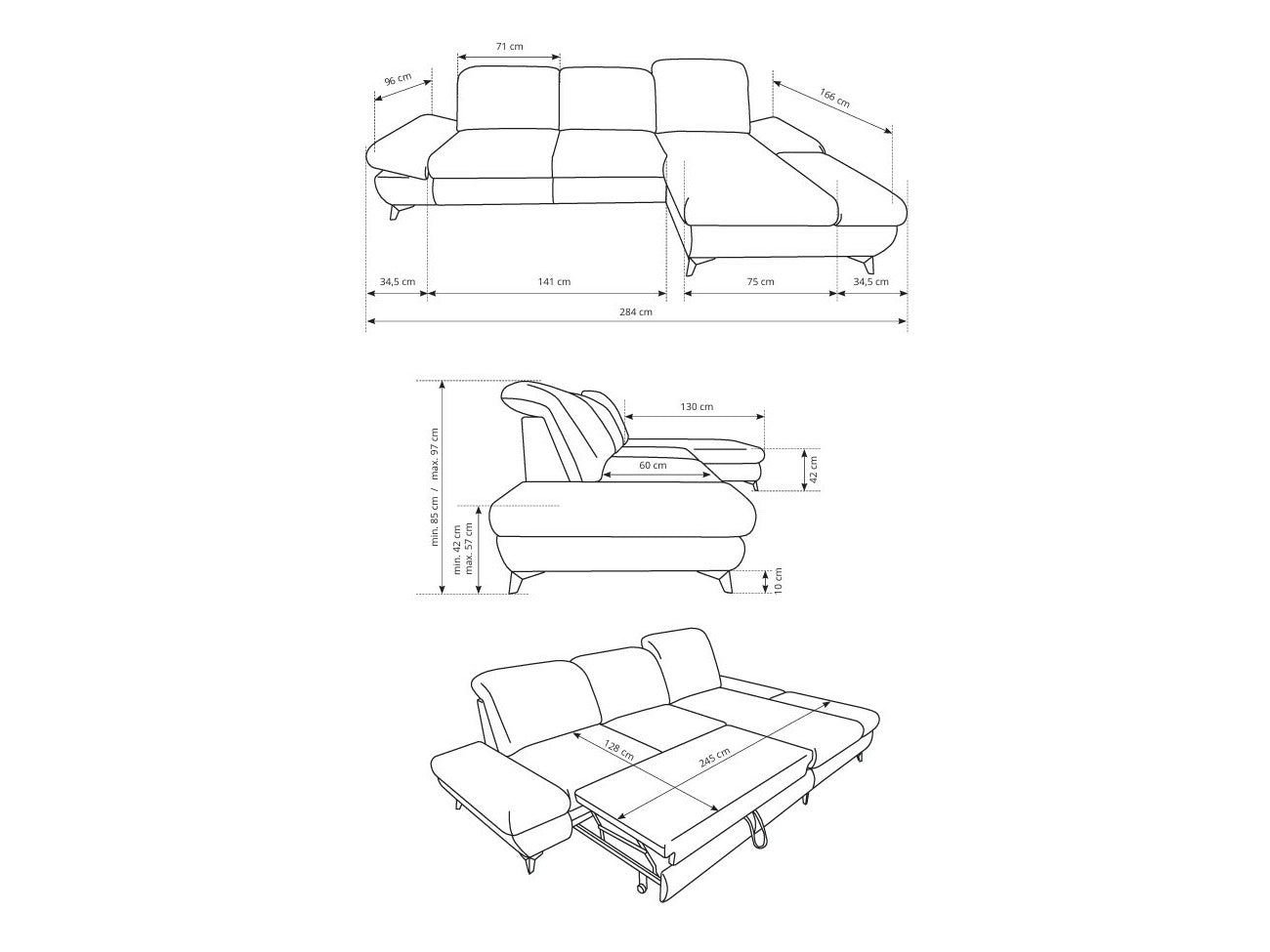 Hjørnesofa Kingston 190