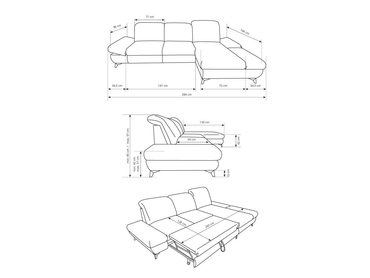 Hjørnesofa Kingston 190