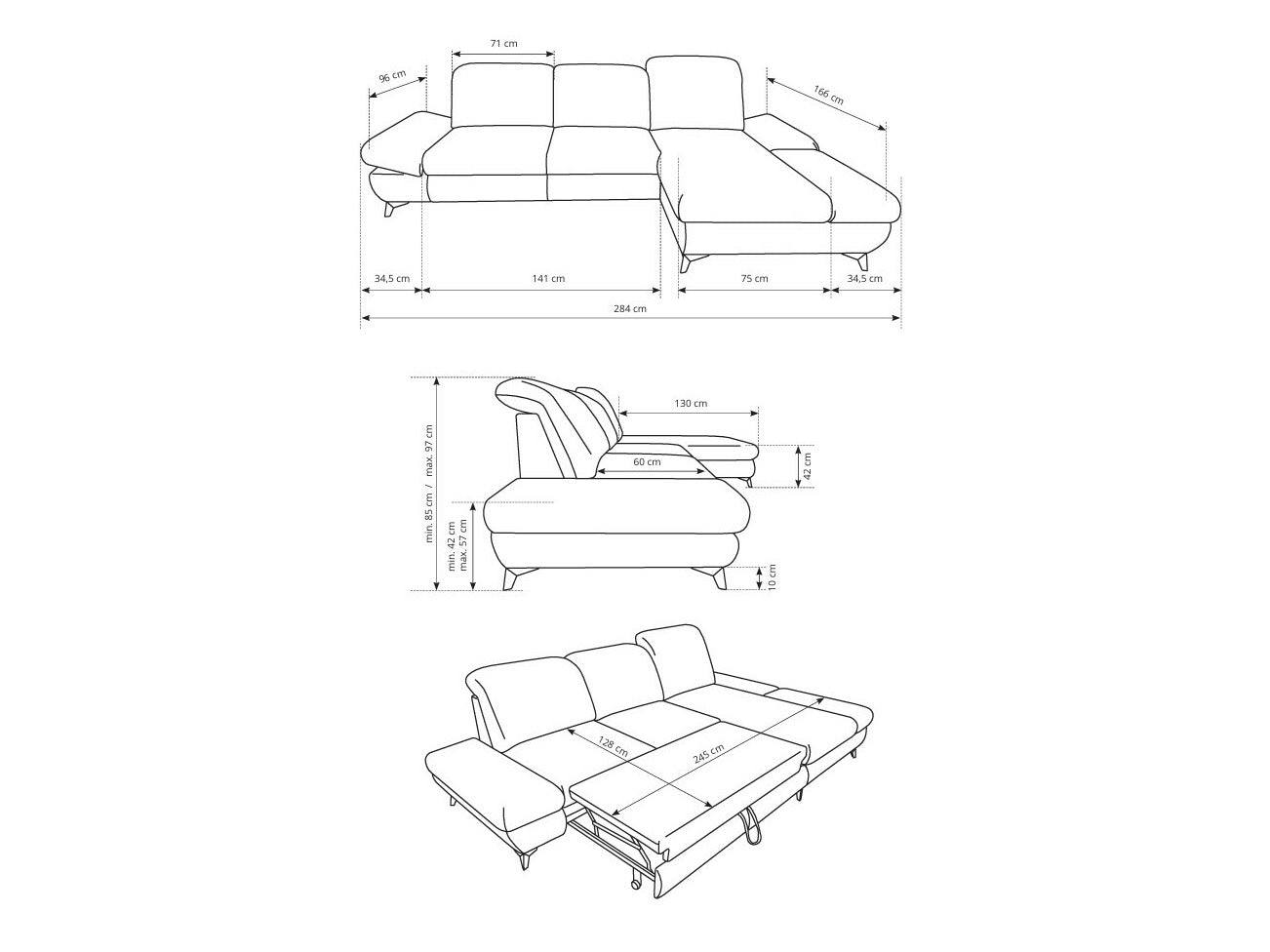 Hjørnesofa Kingston 190