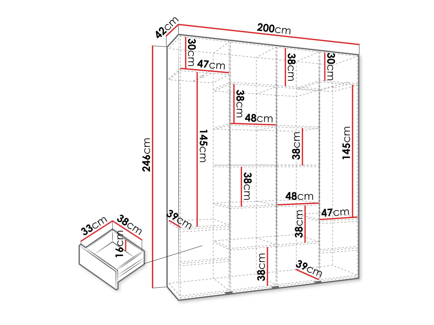 Garderobeskab Hartford 564