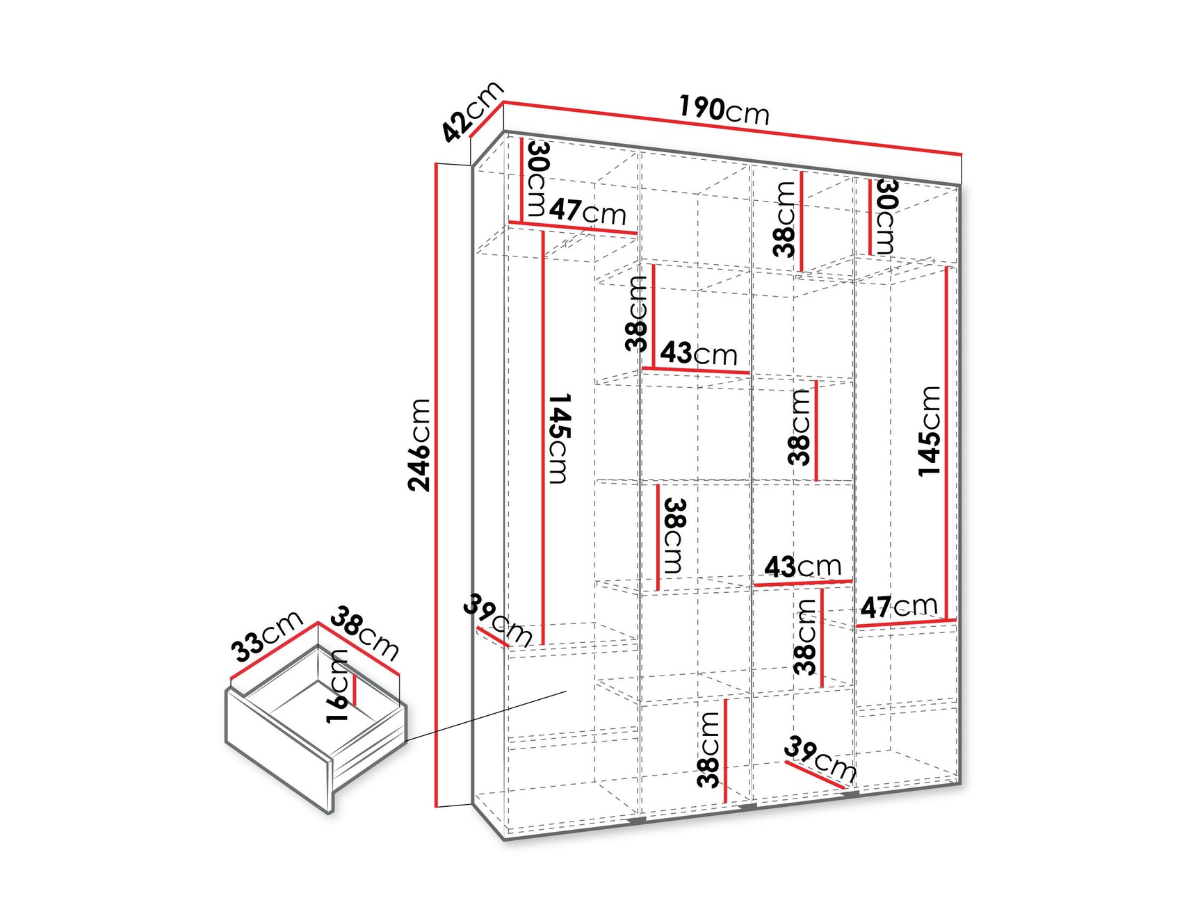 Garderobeskab Hartford 570