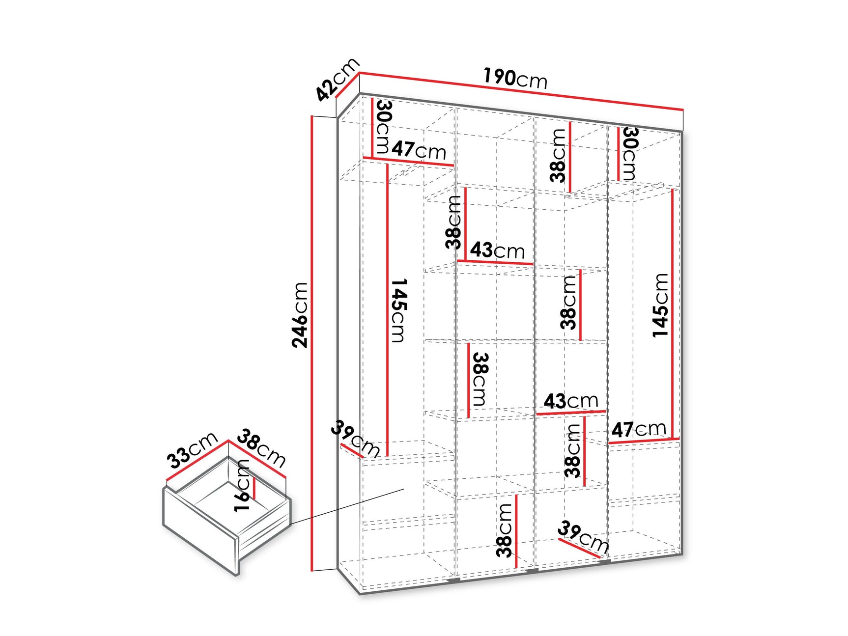Garderobeskab Hartford 570