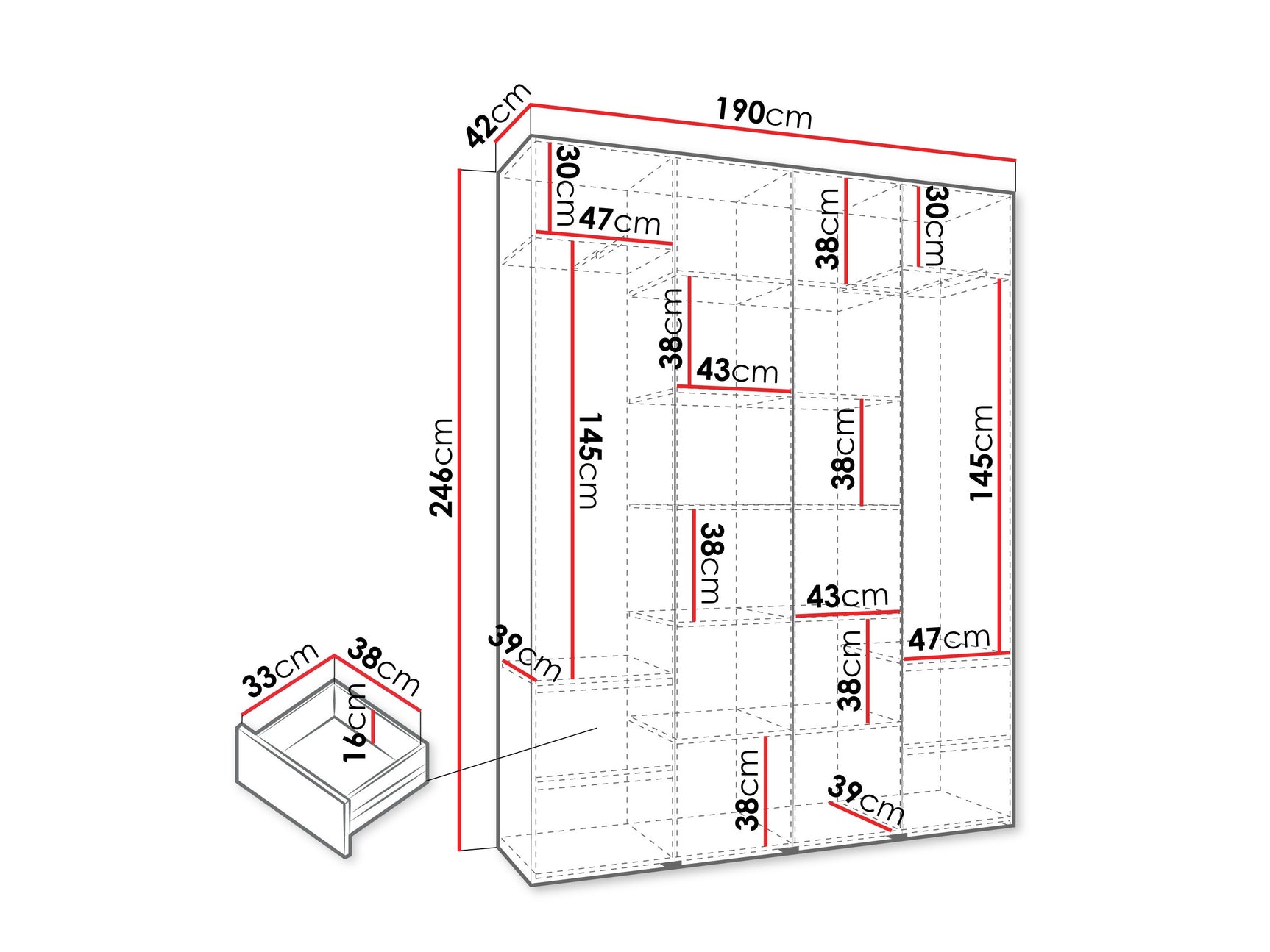 Garderobeskab Hartford 570