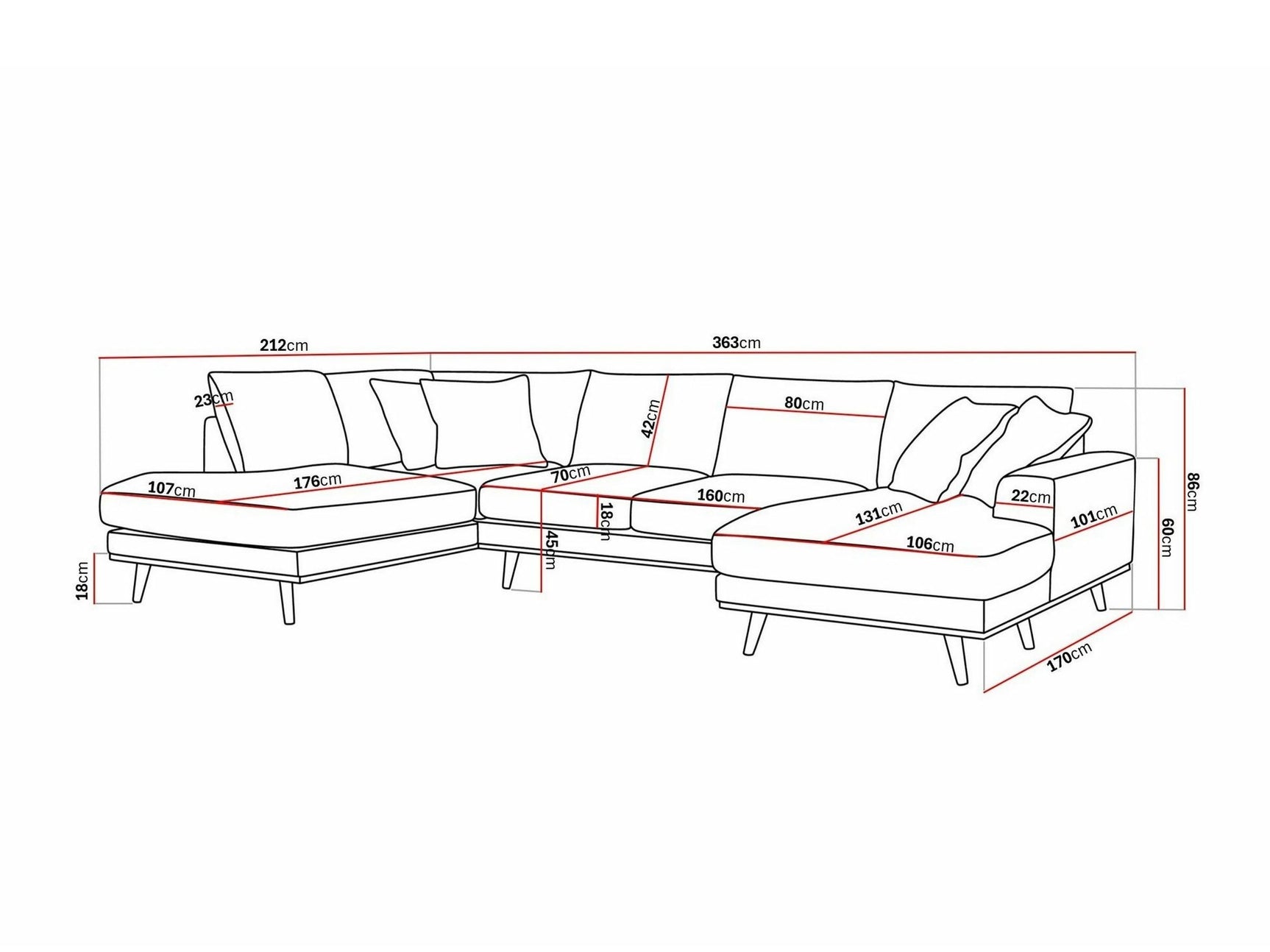 Hjørnesofa Seattle 217