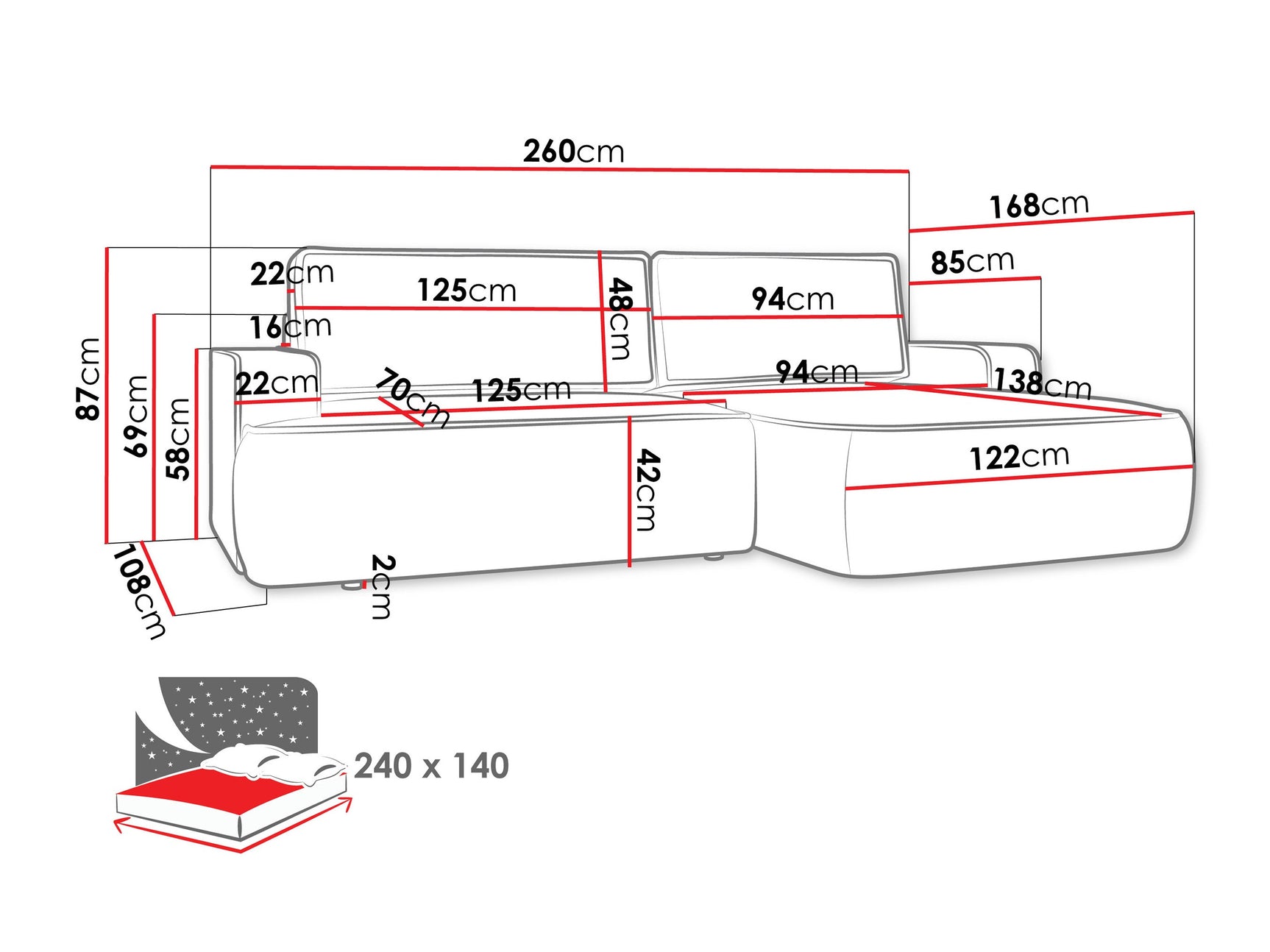Hjørnesofa Bountiful 102