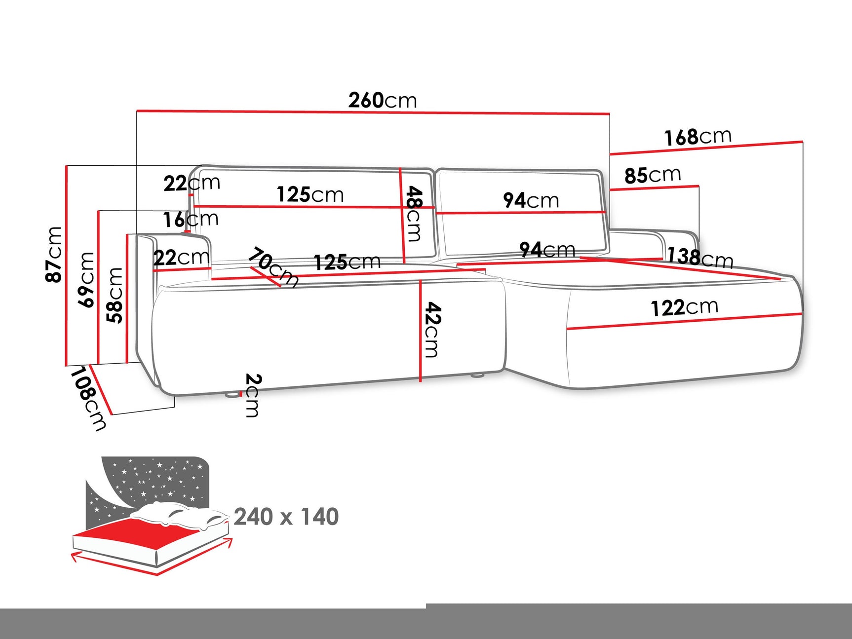 Hjørnesofa Bountiful 102