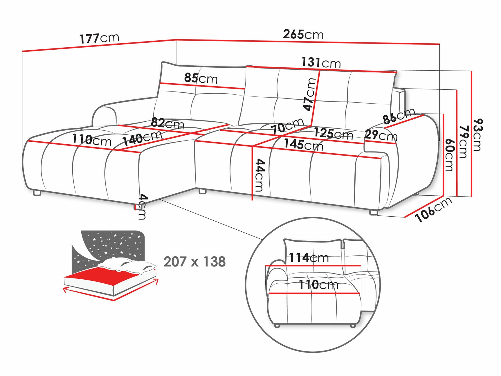 Hjørnesofa TrendyNest 104 4236516