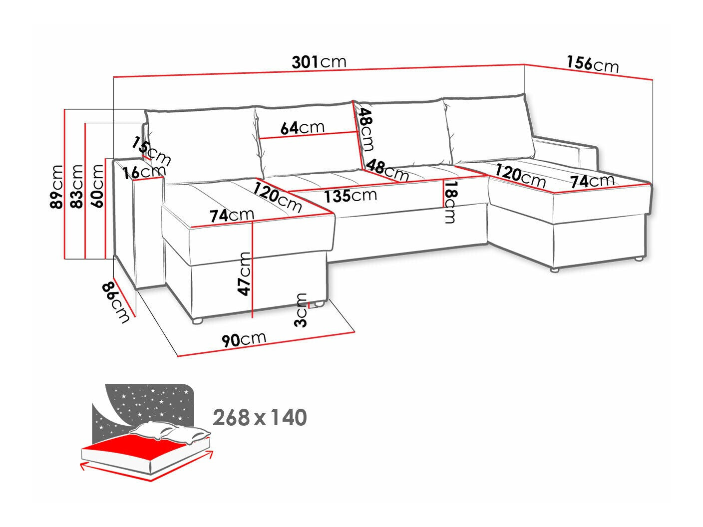 Hjørnesofa Providence 143 4243515