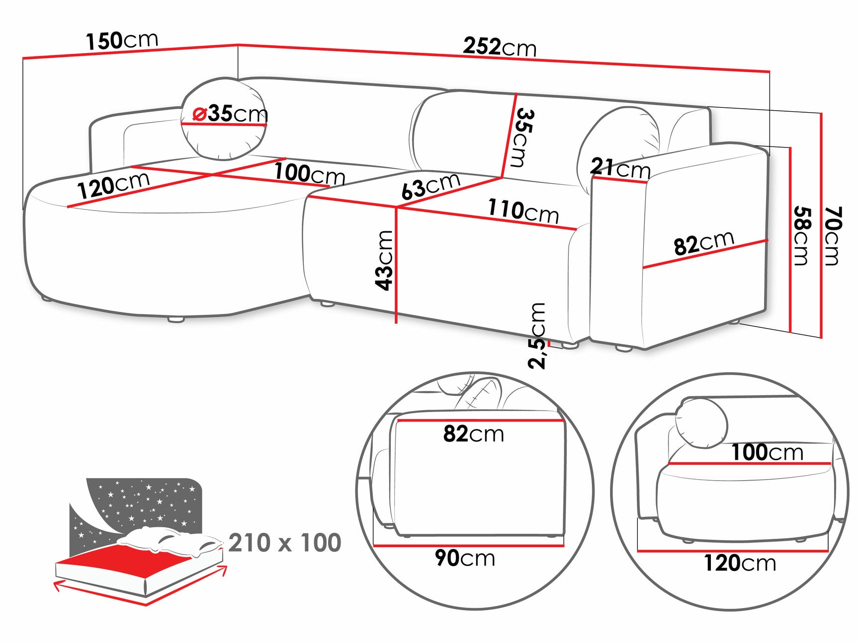 Hjørnesofa Comfivo 413 4244825