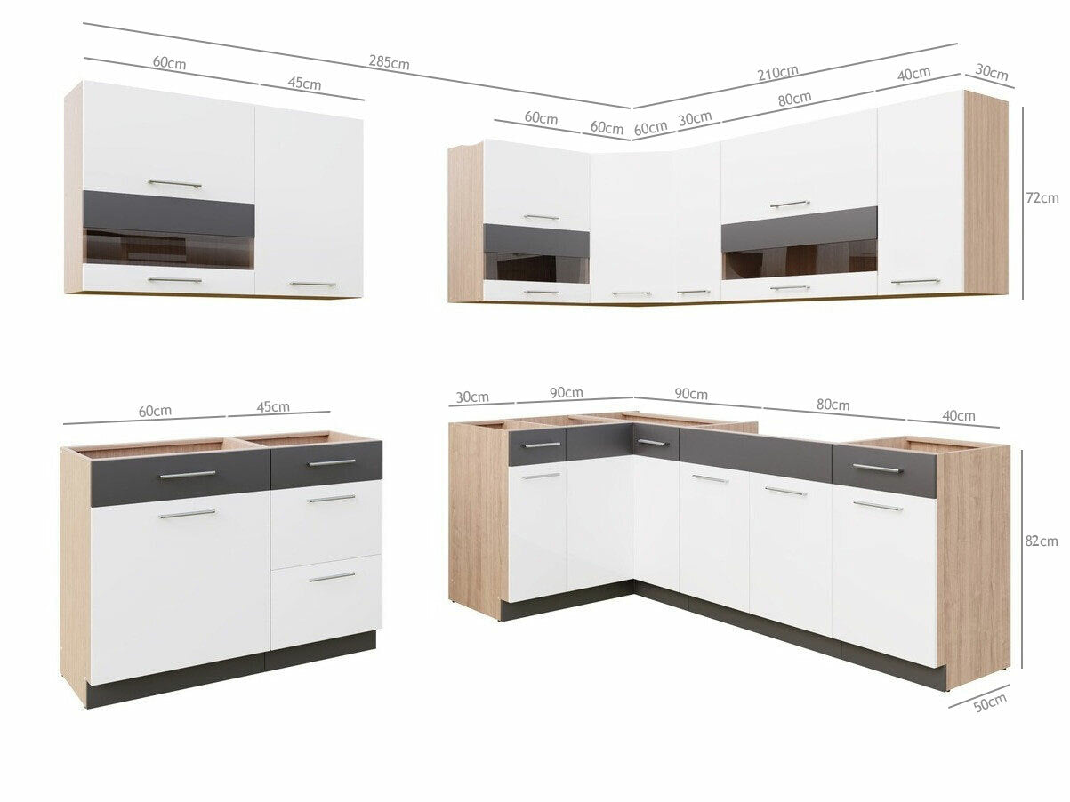 Modulopbygget køkkensæt Mode White 131 4247881