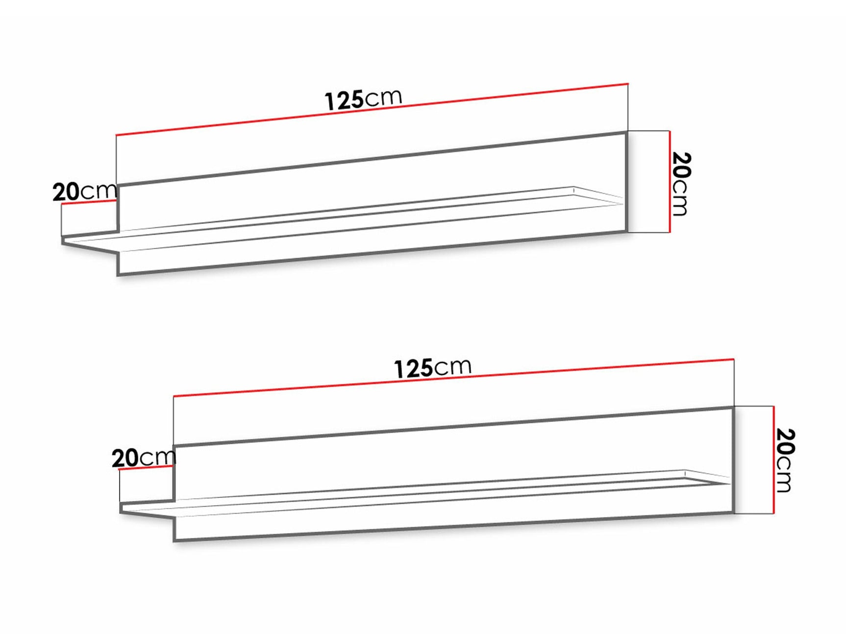 Sæt med hængende reoler Tornola 104 4247966