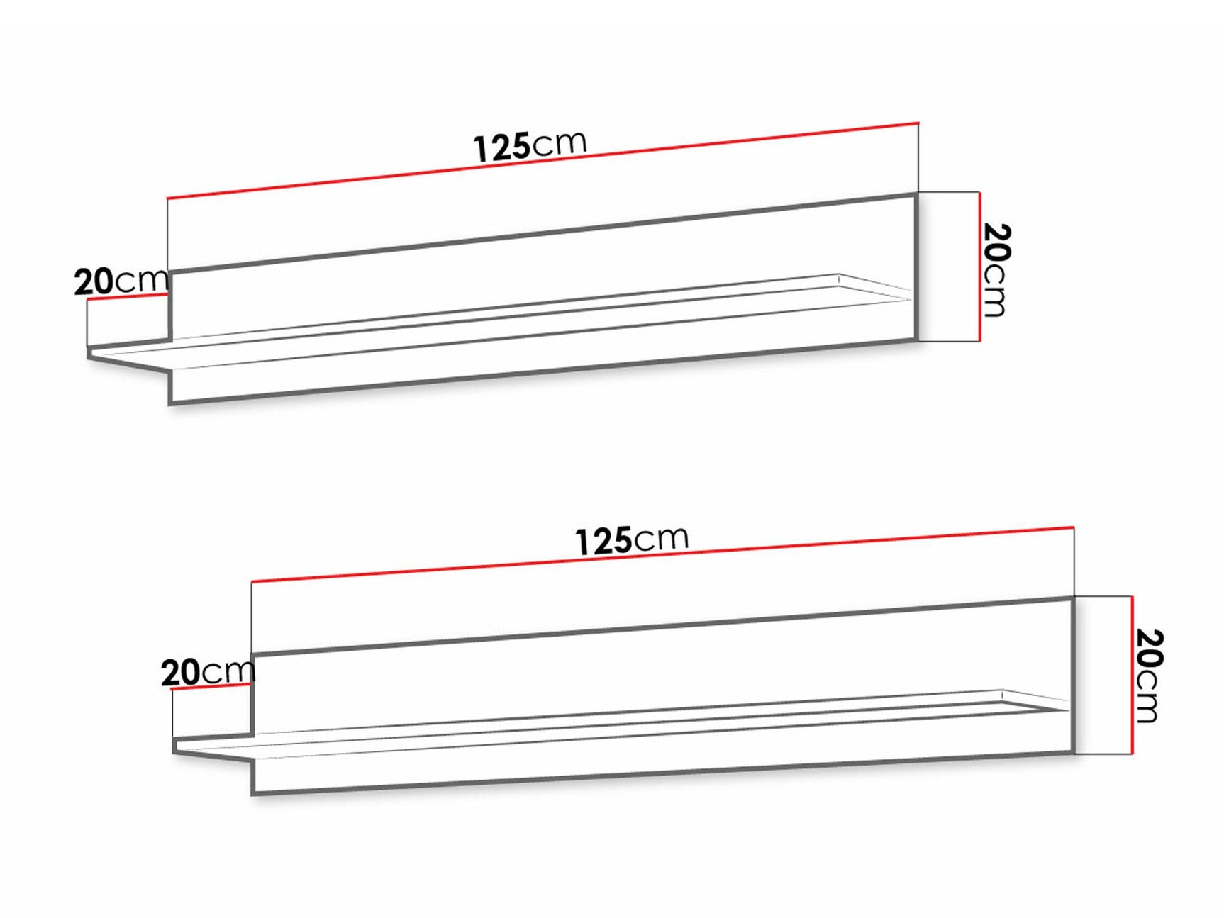 Sæt med hængende reoler Tornola 104 4247971