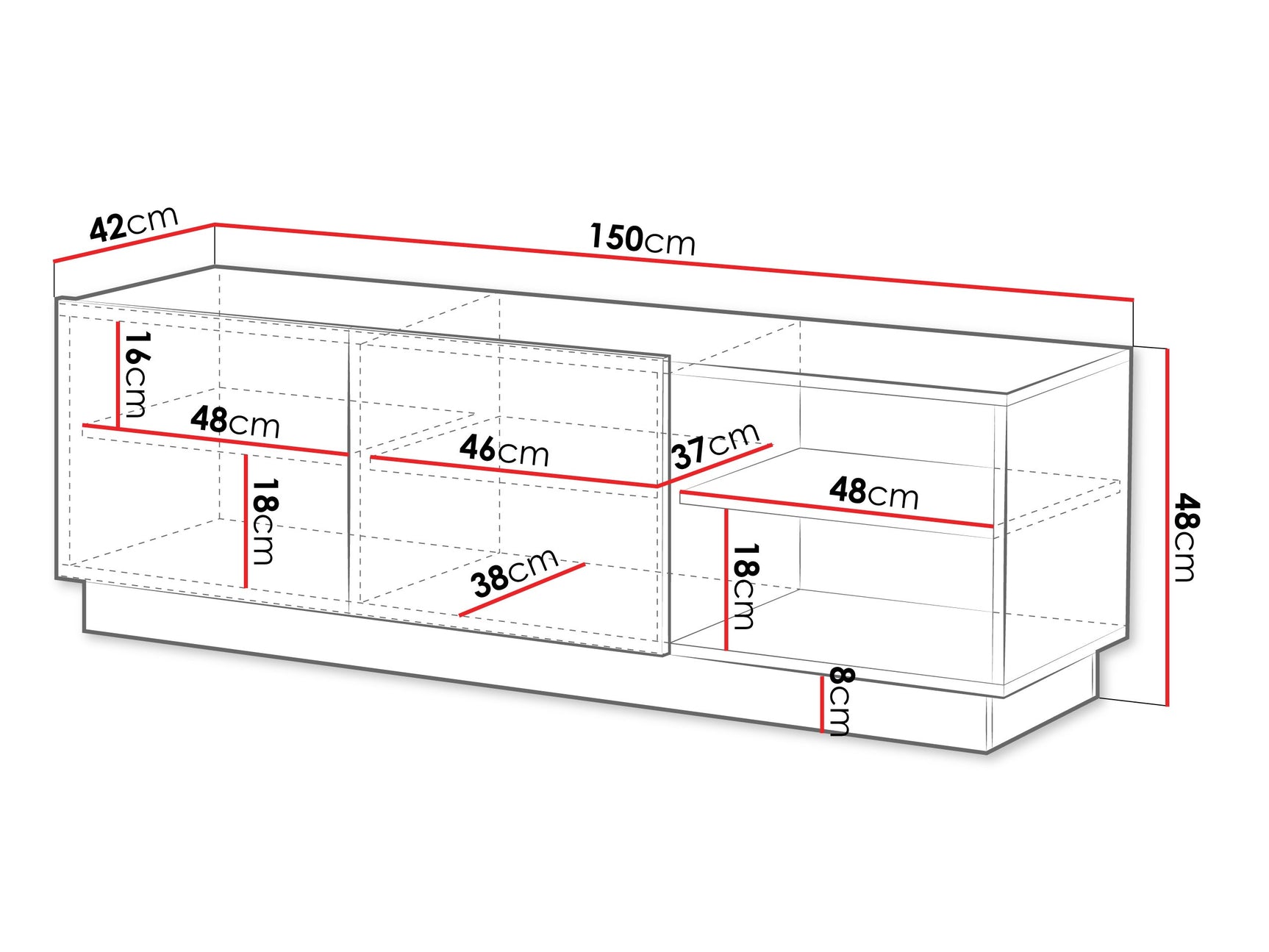 TV-bord Lusonu 103