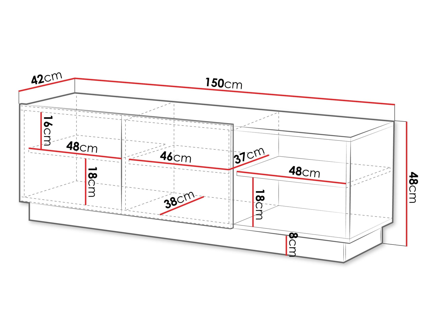 TV-bord Lusonu 103