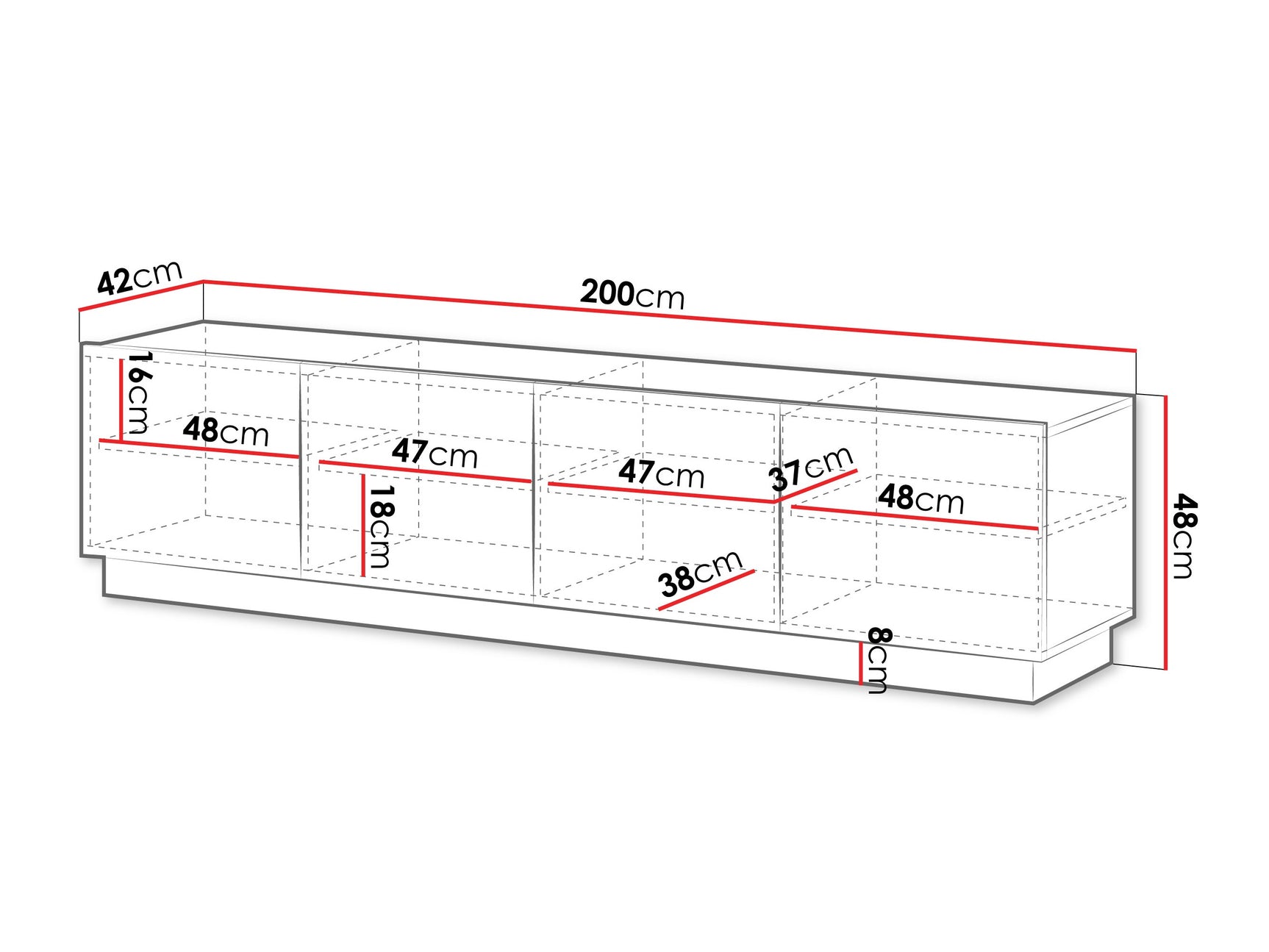 TV-bord Lusonu 104