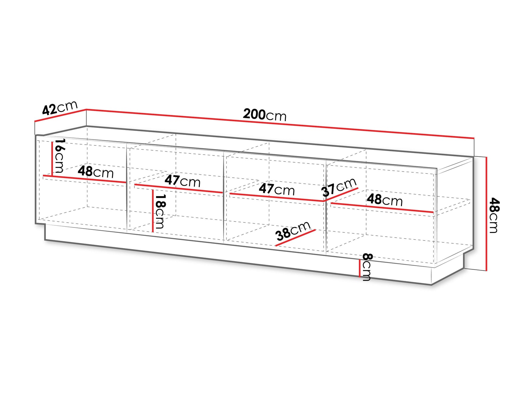 TV-bord Lusonu 104