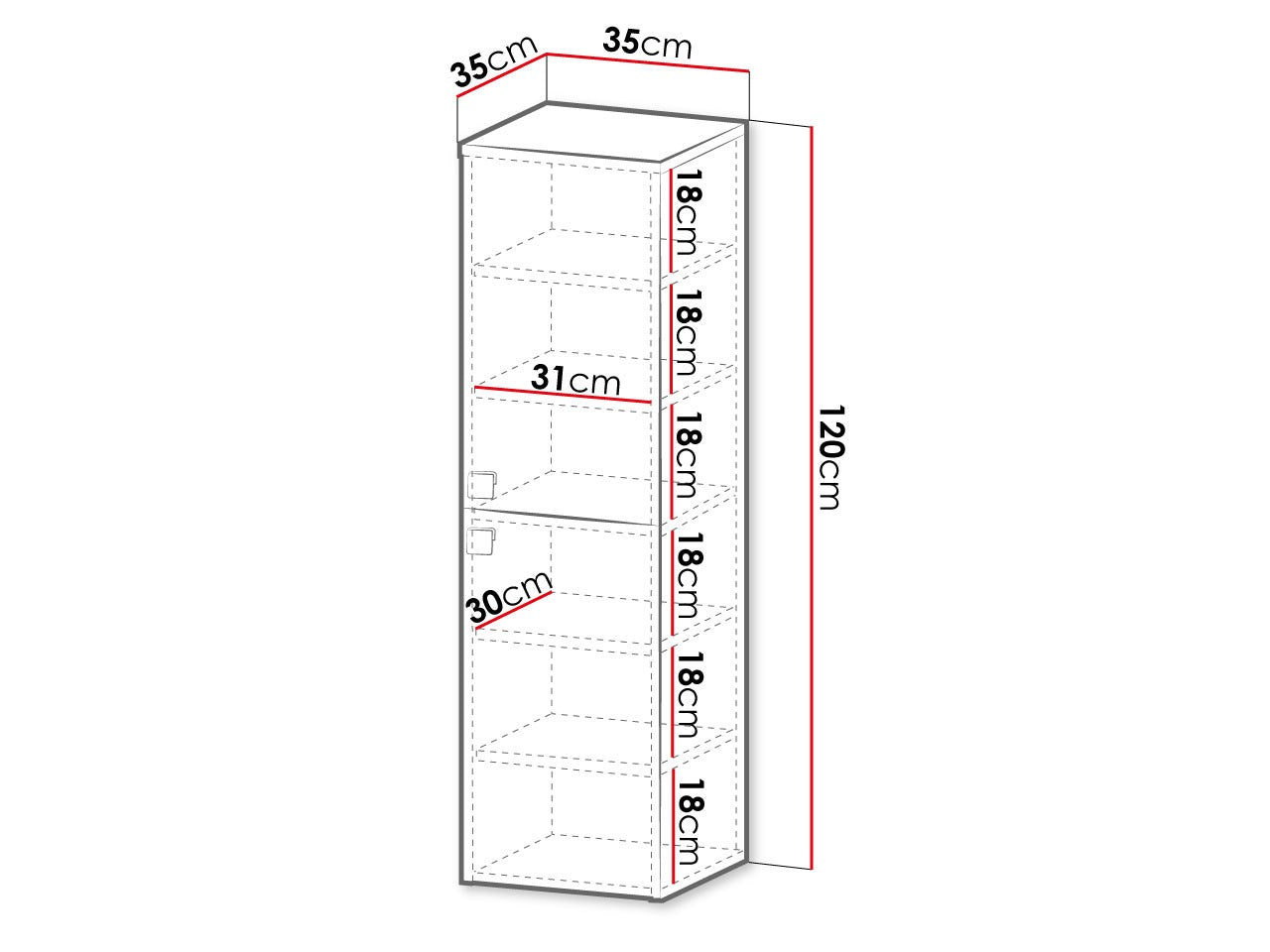 Vægmonteret badeværelsesskab Orlvera 100