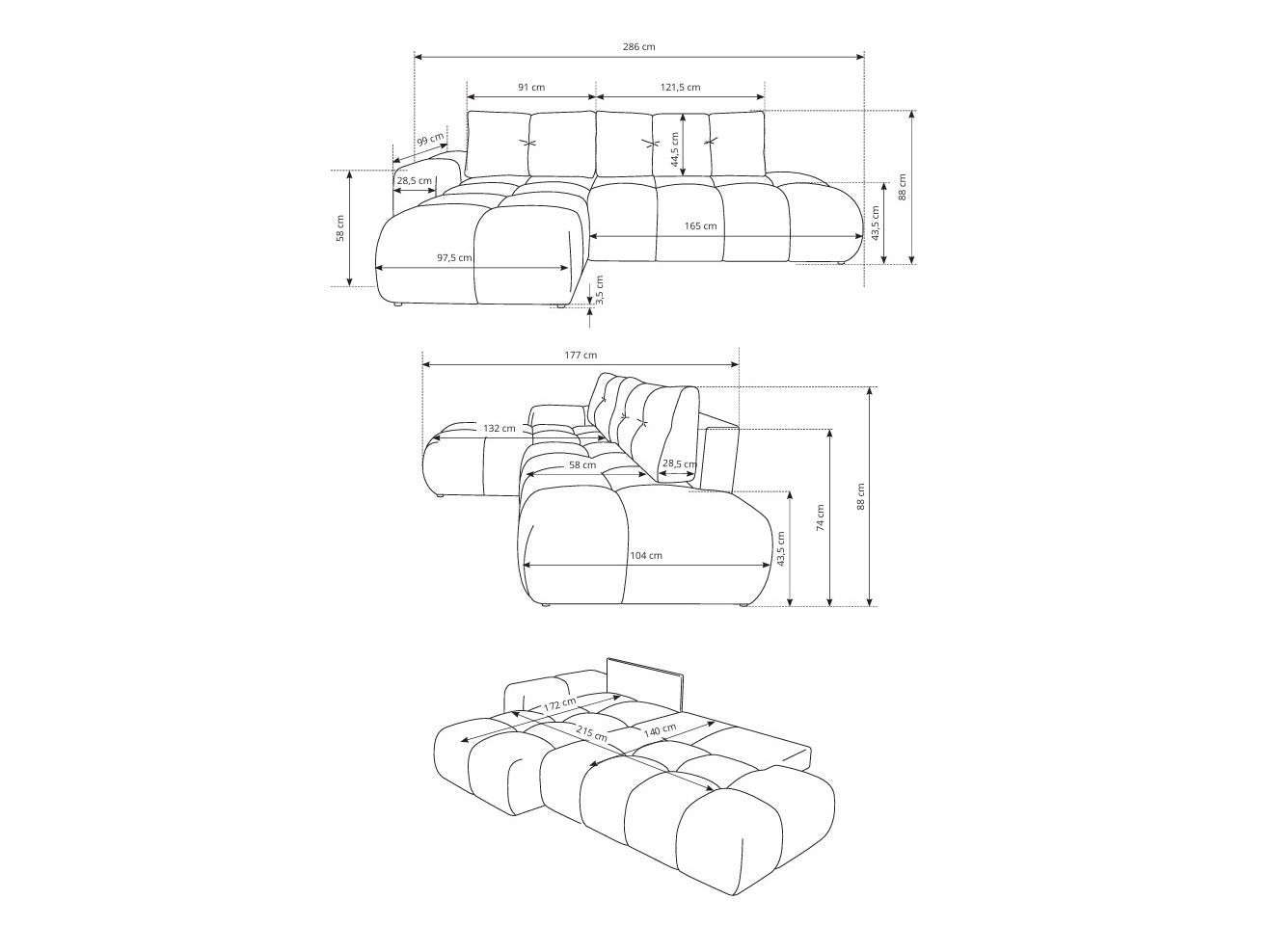 Hjørnesofa Kingston 156