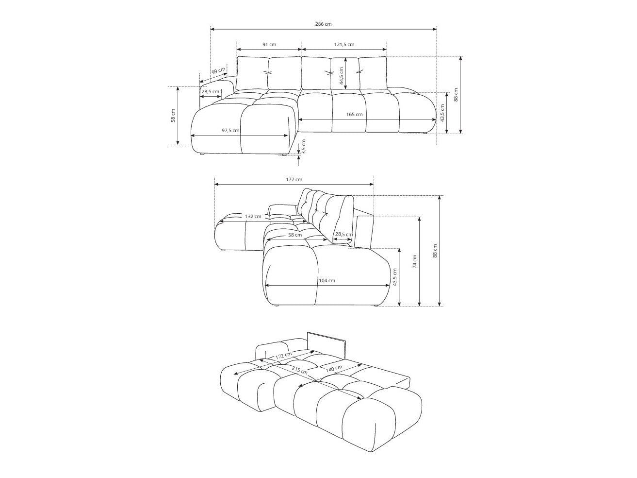 Hjørnesofa Kingston 156
