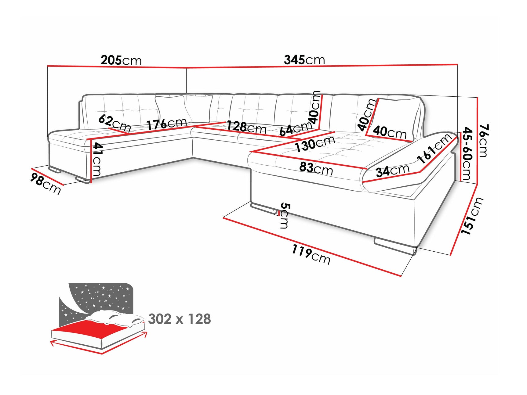 Hjørnesofa Comfivo 149 4265711