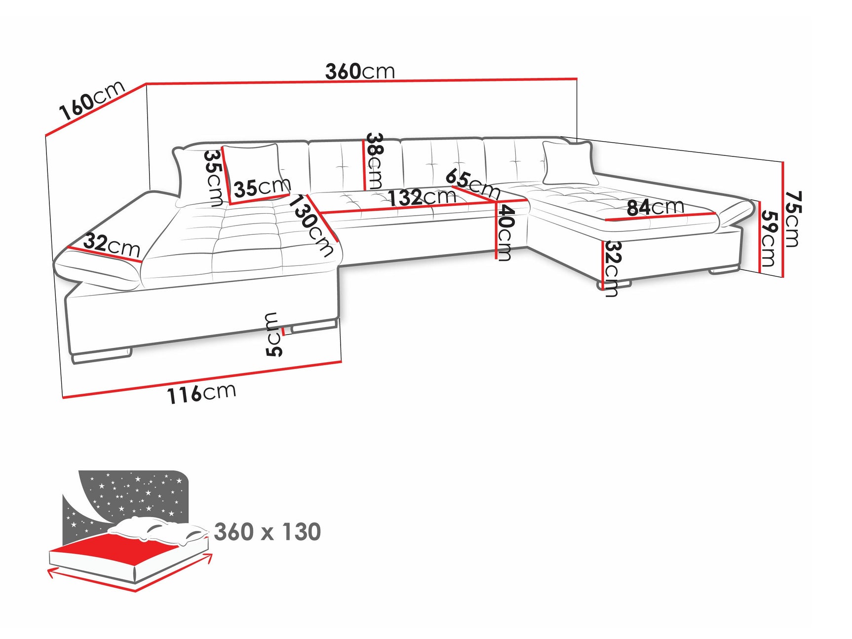 Hjørnesofa Comfivo 168 4265883