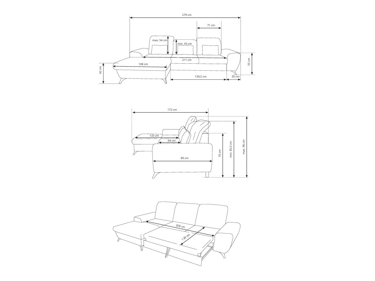 Hjørnesofa Kingston 200
