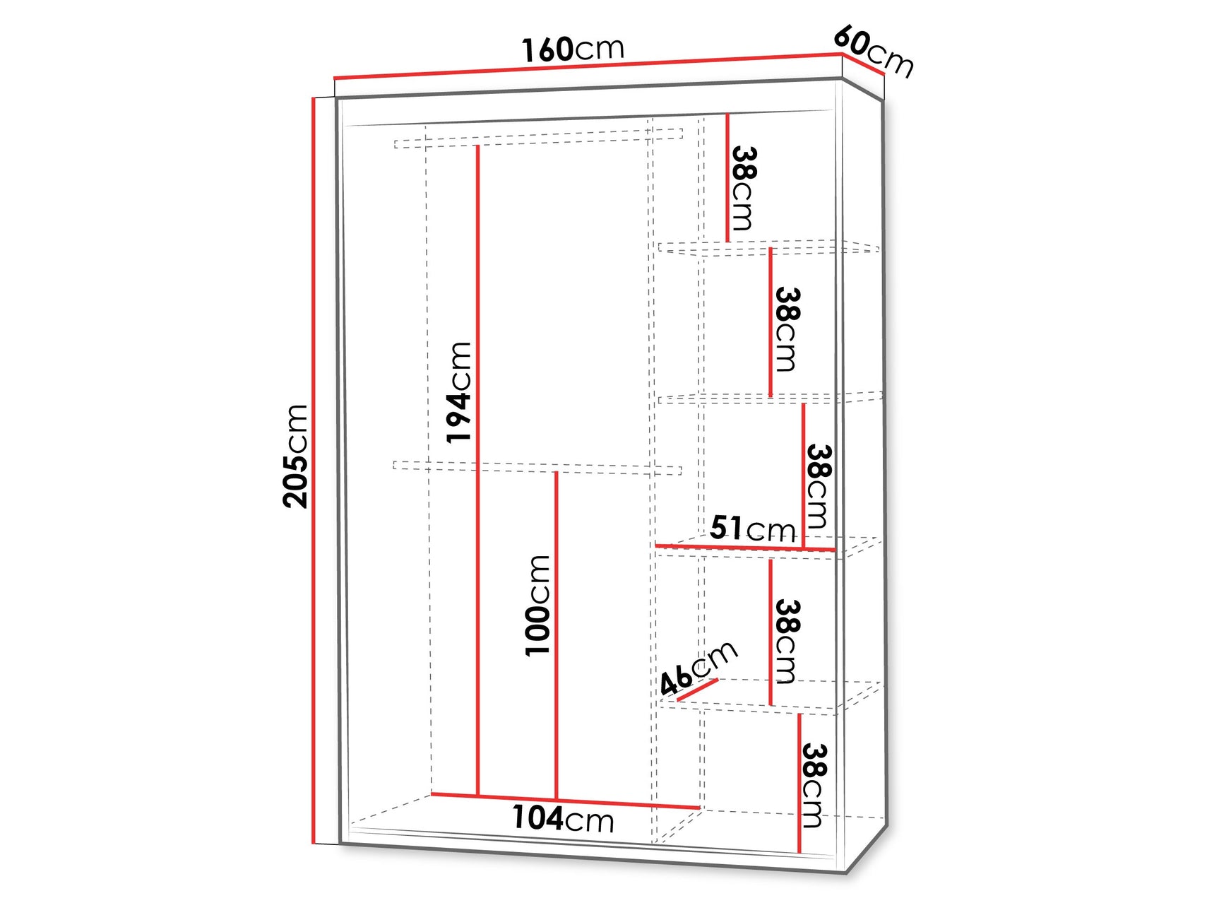Garderobeskab Apopka 103