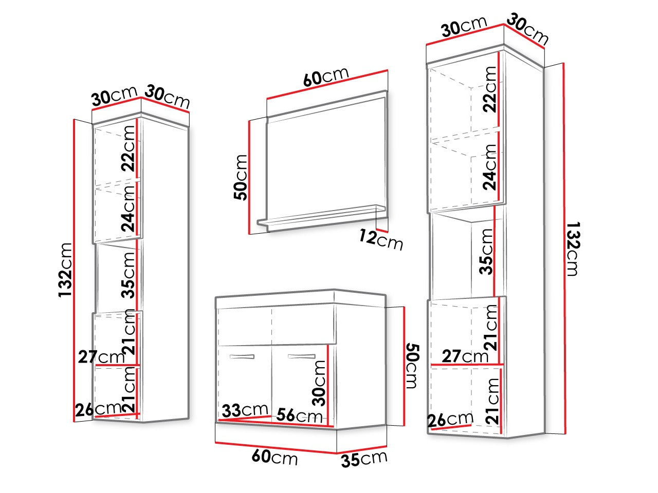 Badeværelses-sæt Sarasota 123