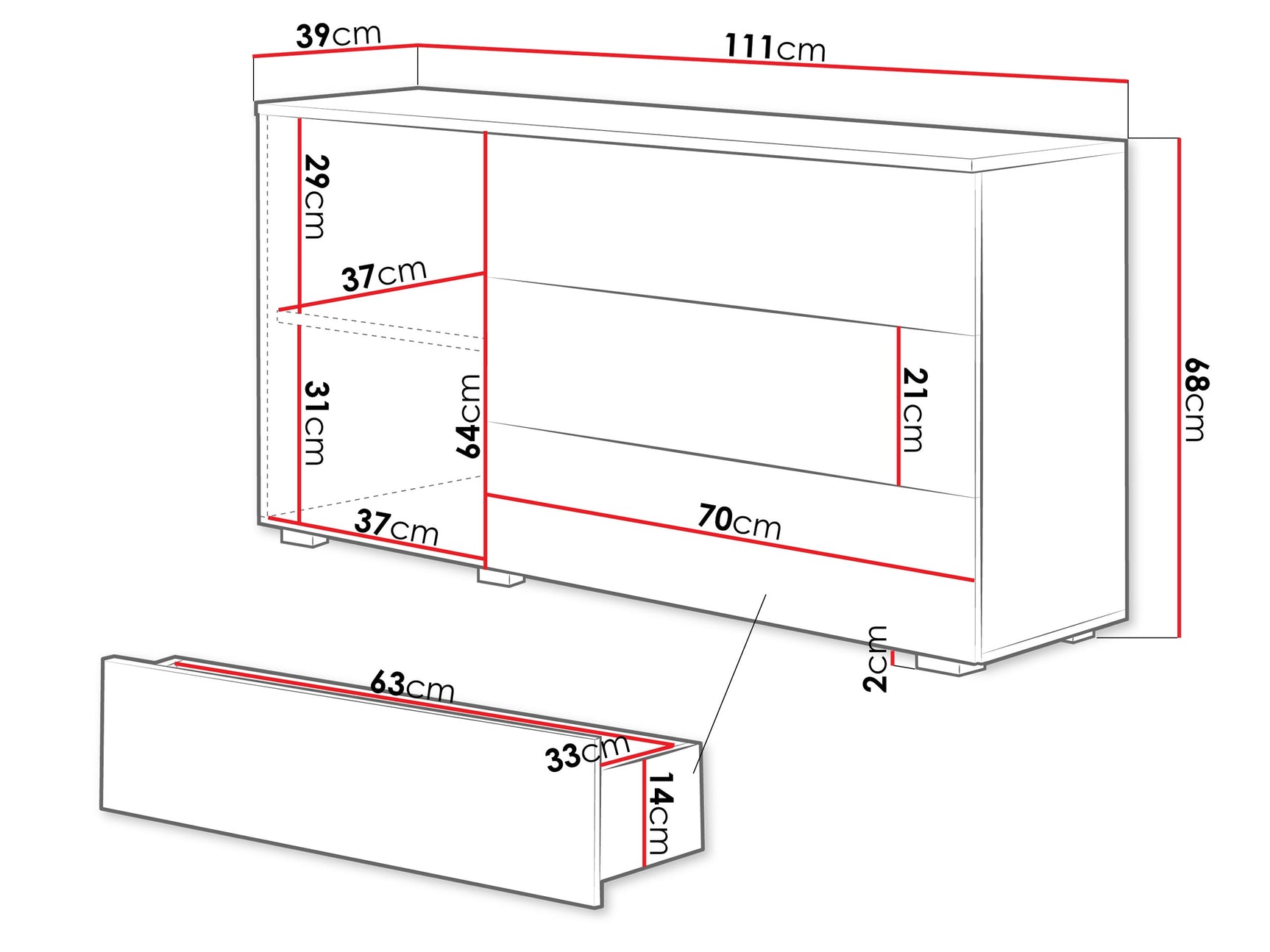Kommode Sarasota 128