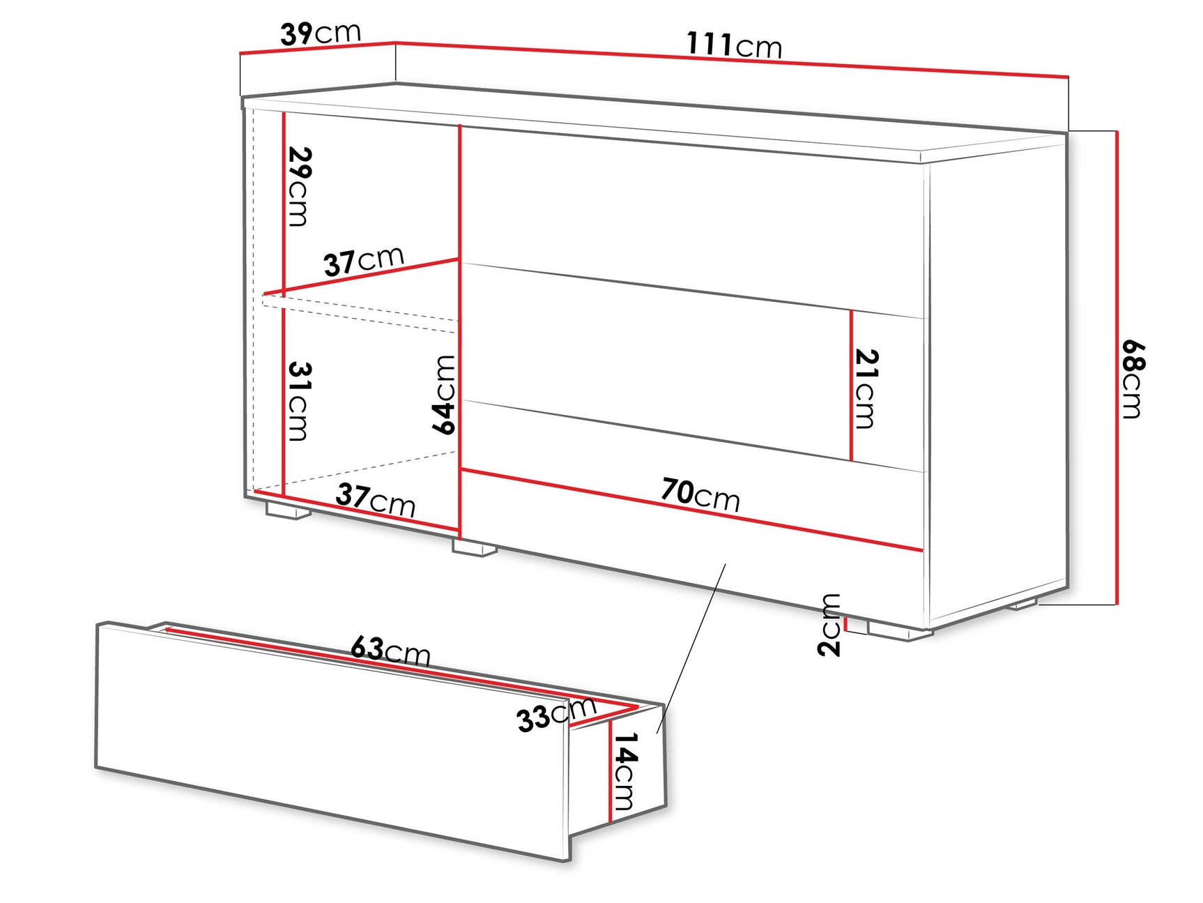 Kommode Sarasota 128