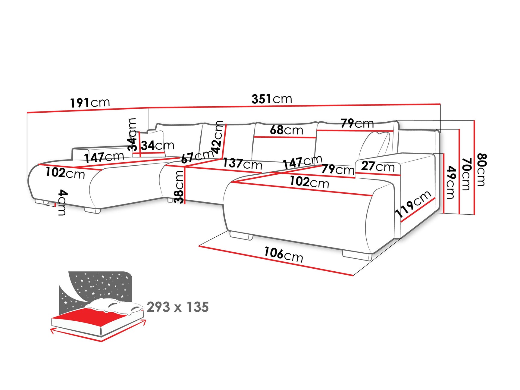 Hjørnesofa Comfivo 483