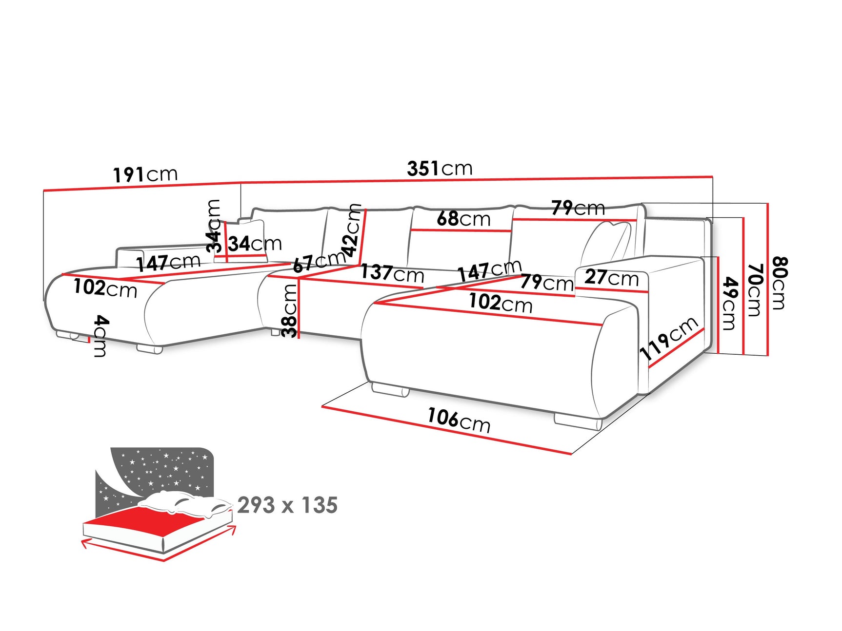 Hjørnesofa Comfivo 483